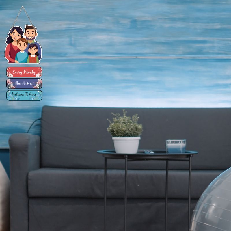 Happy Place Family Wall Hanging For Office Living Room Bedroom Wall Hanging for Home Decoration Wall Art Decor Welcome to Our Home Hanging